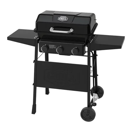 Experts Grill 3 Burner Propane Gas Grill, 27,000 BTU, 450 Sq. In. Total Cooking Area, Black