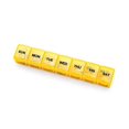 thumbnail image 3 of Sukuos 7 Day Weekly Pill Organizer with 2 Times a Day Compartment - AM PM, Pill Holder, Daily Pill Box Planner for Pills, Vitamins, Fish oil, Supplements, Extra Large with Moisture Proof, Yellow, 3 of 3