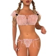 thumbnail image 1 of Gibobby Ropa sexy de mujer para sexo Lenceria Sexy para Mujer Transparente Ropa Interior Lenceria Vestidos de Mujer Sexis Bralette y Tanga Conjunto Interior Mujer(Rosa, M), 1 of 5