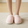 thumbnail image 4 of BERANMEY Women's Plush Fuzzy Slip-On Slippers House Slippers for Women with Solid Color Design Cozy Indoor Comfort Non-Slip Casual Home Shoes Unisex Slippers for Womens Mens, 4 of 8
