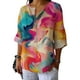 thumbnail image 1 of Camisas informales de lino de manga 3/4 para mujer 2XL 2025, 1 of 3
