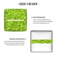 thumbnail image 5 of Lsque Lime green glitter Printed Tissue Box Cover Holder, Facial Paper Organizer Dispenser,Square with Bottom Belt, PVC Leather Decorative Organizer, 5 of 8