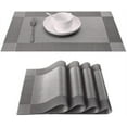 thumbnail image 1 of Manteles Individuales, Juego De 6, Antideslizantes, Limpiables, Pvc, Resistentes Al Desgaste, Resistentes Al Calor, Manteles Individuales para El Hogar, Restaurante, Mesa De Comedor, Plata, 1 of 7