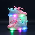 thumbnail image 5 of newwalpole Toddler Light Up Shoes Boys Girls LED Flashing Lightweight Comfortable Breathable Mesh Running Sneakers for Toddler and Little Kid Pink for Size 7.5, 5 of 6