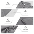 thumbnail image 4 of GrmtClth Men's Casual Linen Henley Short Set, Breathable Short Sleeve Shirt & Relaxed Fit Shorts Ideal for Daily Wear and Outdoor Activities Gray L, 4 of 4
