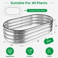 thumbnail image 2 of Cama de cultivo JERIA galvanizada 122x61x30 cm, 2 piezas, 2 of 7