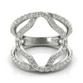 thumbnail image 2 of 14k White Gold Diamond Flower Style Dual Band Ring (5/8 cttw) Size 3.5, 2 of 2