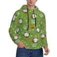 thumbnail image 2 of Pofeuu Halloween Monster Gnome Print Mens Casual Hooded Collar Drawstring Hoodies Pullover Sweatshirts Casual Long Sleeve Shirts-X-Large, 2 of 7