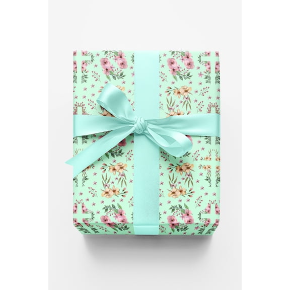 London Penny Premium Wrapping Paper - Easter Floral Cross