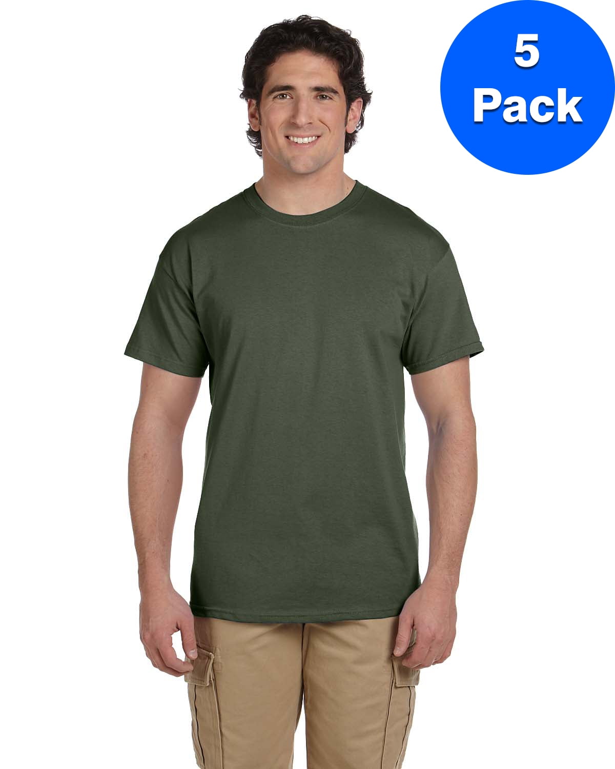 100% Heavy Cotton HD T-Shirt Fruit of the Loom mens 5 oz -J NAVY-L-6PK 3931 100% Heavy Cotton HD T-Shirt Fruit of the Loom mens 5 oz -J NAVY-L-6PK 3931