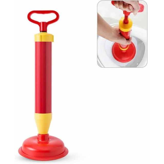 Desatascador de succión Desiderio, desatascador de tuberías de succión para inodoros, inodoros, elimina bloqueos de tuberías (rojo)
