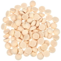 MUSEYA 100pcs Beige Half Wooden Balls for Craft Use Natural Decor DIY Projects and Jewelry Making