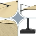 thumbnail image 6 of 11FT Patio Umbrella Outdoor Square Square Cantilever Double Top Umbrella (without Umbrella Base), 6 of 12