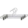 thumbnail image 3 of Chrome Bottom Hanger w/ Adjustable Cushion Clips, Box of 100, 14 Inch Strong Metal Pants Hangers for Slacks or Skirts by International Hanger, 3 of 5