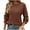 Brown Blouses & Tops, variant on BSDJILFG 100% Cotton Shirts for Women Long Sleeve Basic T-Shirt Solid Color Crew Neck Pullover Blouse