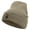 Khaki, variant on Scandinavian Flower Embroidered 12 inch Acrylic Blank Cuff Long Beanie - Khaki OSFM