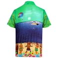 thumbnail image 2 of HAPPY BAY Men's Hawaiian Shirts Short Sleeve Button Down Shirt Men's Vacation Shirts Summer Beach Casual Tropical Shirts for Men Funny S Hula Dance Party, Navy Blue, 2 of 6