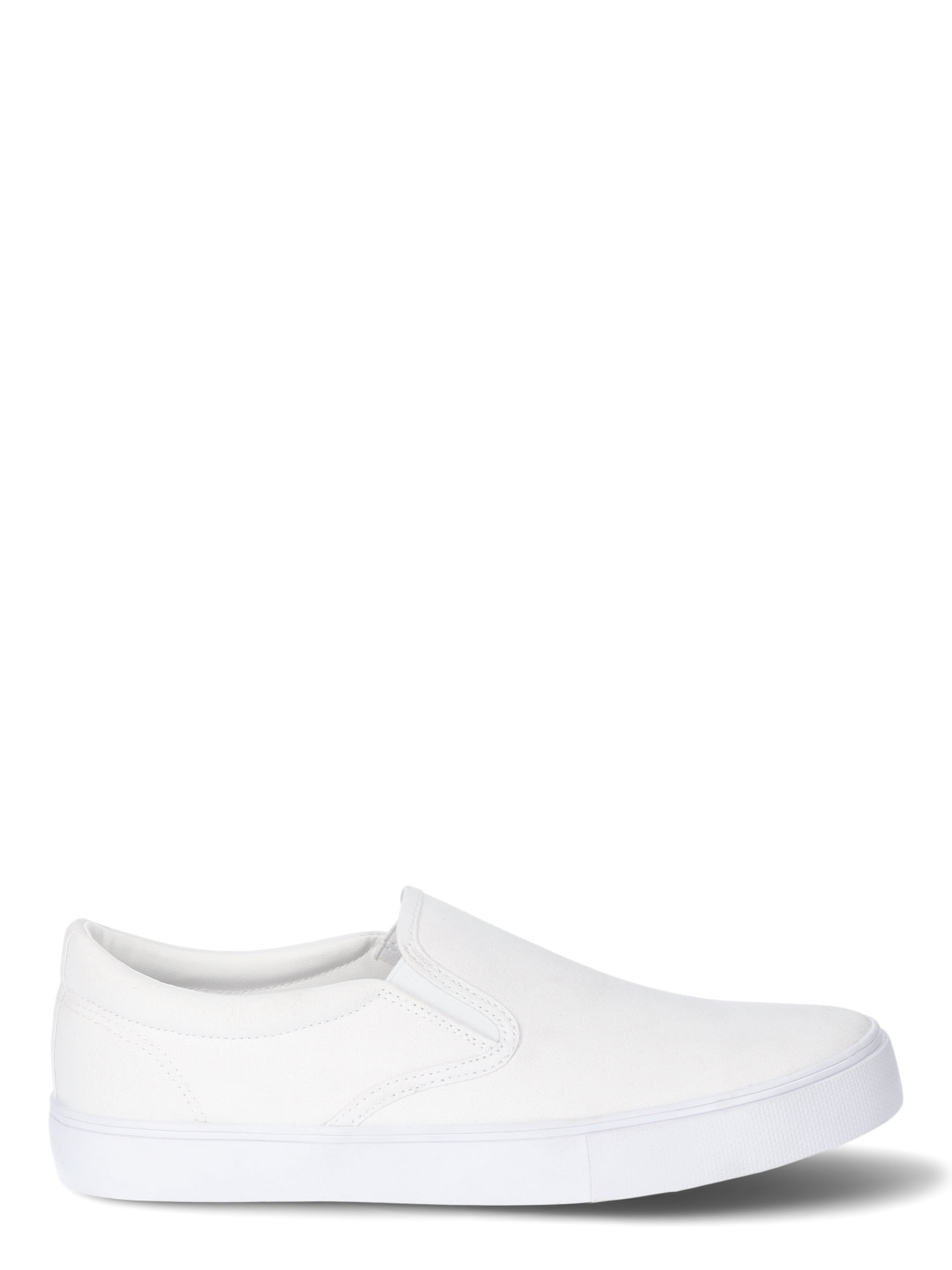 No Boundaries Women's Canvas Slip-On Sneakers with Wide Width and