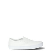 No Boundaries Twin Gore Canvas Slip On Sneakers, Wide Width Available, Womens