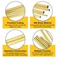thumbnail image 3 of 2Pcs Brass Round Tube, 3.5mm OD 0.5mm Wall Thickness 200mm Length Seamless Tubing, 3 of 6