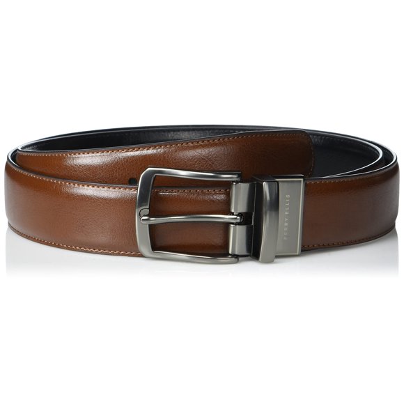 Cinturón de vestir Perry Ellis reversible de cuero 81 cm