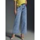 thumbnail image 5 of Pantalones vaqueros elegantes, rectos, de cintura alta, holgados, azul, talla 18, 5 of 7