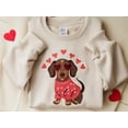 thumbnail image 2 of Dachshund Valentine Embroidered Sweatshirt, Cute Sausage Dog Sweater, Dachshund Lovers Valentine Shirt, Dog Mom Gift, Funny Valentine Shirt, 2 of 5