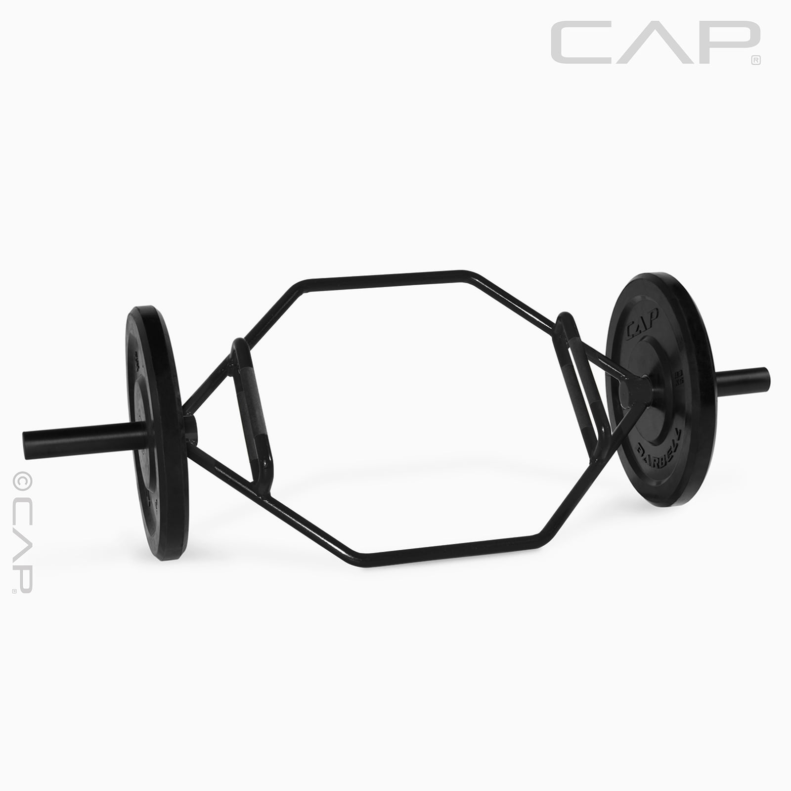 CAP Barbell 2" Olympic Combo Hex Trap Deadlift Weight Bar, Black