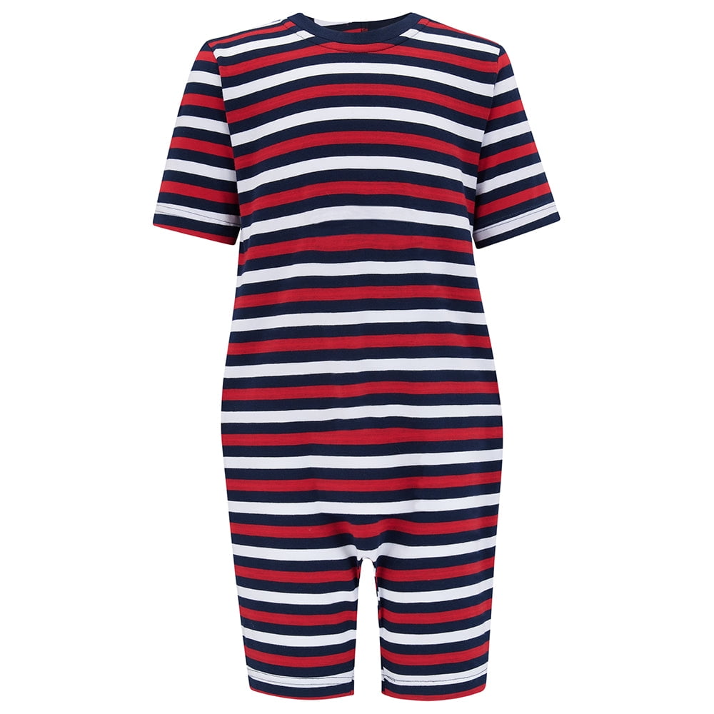 Special Needs Clothing Adaptive Bodysuit For Adults, Zip back Short Sleeve Short Leg Jumpsuit