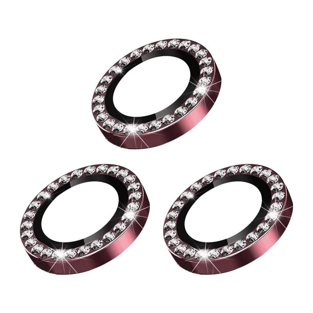 TQEHS Protector de cristal metálico para lente de cámara con forma de diamante L7 para iPhone Max B6 O8J4