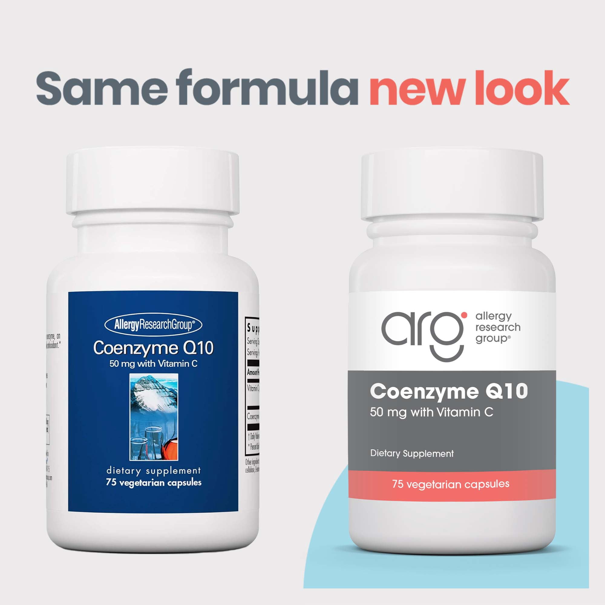 ARG Coenzyme Q10 - Delivers 50 mg CoQ10 with Vitamin C - Supports Cellular Energy Production, Antioxidant Activity & Heart Wellness - 37 Servings - 75 Vegetarian Capsules