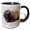 Black/White, variant on 3drose, Wyoming, Yellowstone National Park. Mature Bull Bison, 11oz Two-tone Yellow Mug
