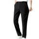 thumbnail image 2 of Ceisia Men's Solid Color Ice Silk Slim Straight Pants, Button Fly Casual Trousers for Men Black S Gifts, 2 of 7