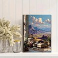 thumbnail image 2 of Wide Abstract Mountain Nature Canvas Print, Minimalist Landscape Art for Office Living Room Bedroom, 2 of 8
