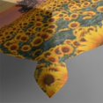 thumbnail image 3 of Sunset Sunflower Field Scene Rectangle Tablecloth 60"x84",Waterproof Polyester Rectangle Table Cloth, Wipeable Spillproof Polyester Tablecloth for Dining, Camping, Indoor and Outdoor, 3 of 5