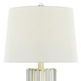 thumbnail image 6 of Regency Hill Rivera Traditional Table Lamp 27 3/4" Tall Clear Glass with Nightlight LED White Shade for Bedroom Living Room Bedside Nightstand Office, 6 of 12