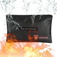 thumbnail image 2 of CUITING Fireproof Document Bag Silicone Coated Fiberglass Money Bag Pouch Holder Water Fire Resistant with Zipper Closure Storage for File Jewelry Valuables  Small Size, 2 of 6