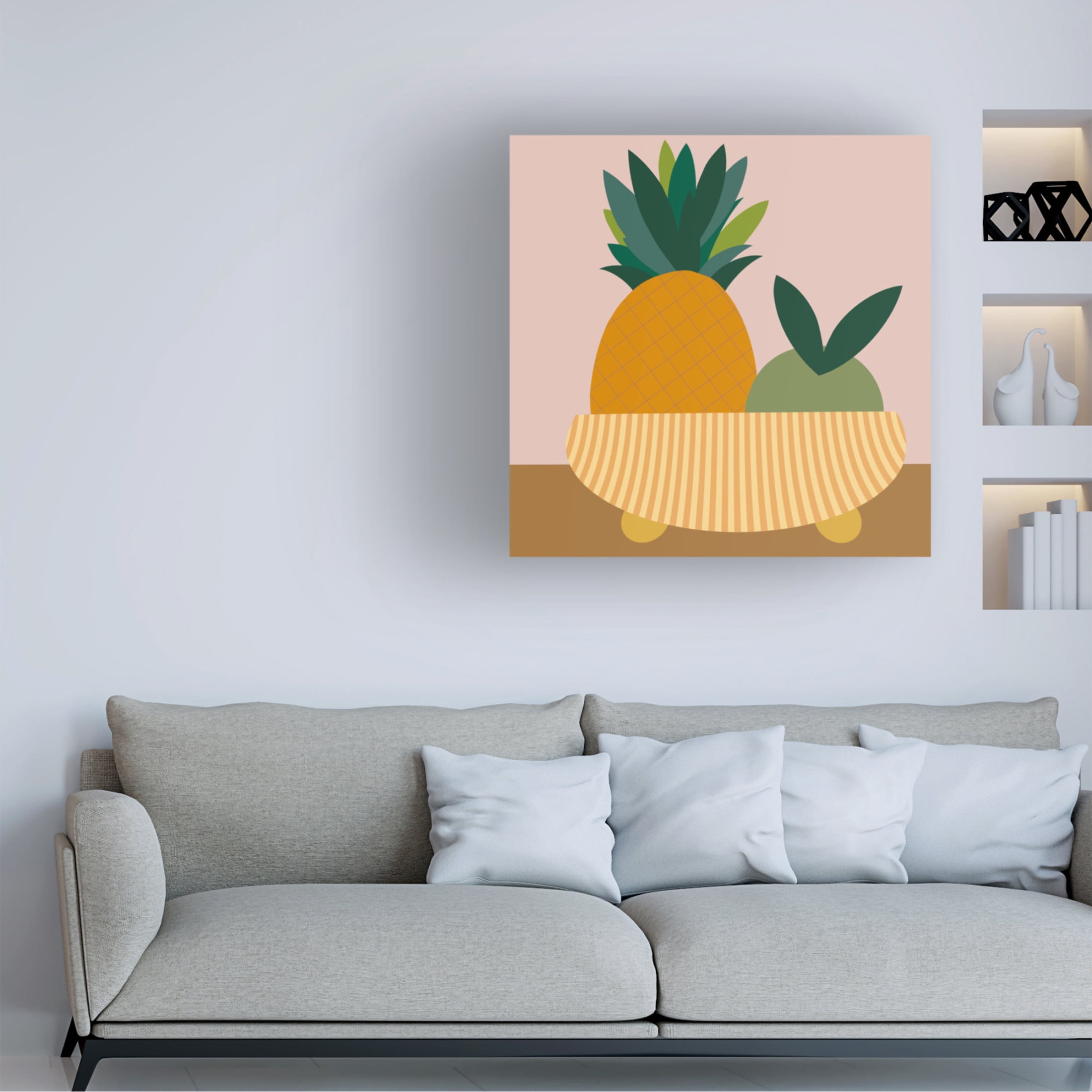 Trademark Fine Art Regina Moore Graphic Fruit Bowl III Canvas Wall Art