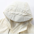 thumbnail image 5 of Men's Lightweight Windbreaker Jacket with Zipper Pocket Casual Zip Up Jackets with Hooded Beige, 5 of 7