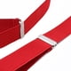 thumbnail image 4 of Tirantes rojos para hombre, anchos, ajustables, elásticos extrafuertes, 4 clips en forma de X Rojo Verde, 4 of 5