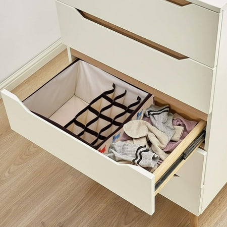 MOUDUO Textiles Set Clearance! 600D Oxfords Cloth 13 Lattice Finishing Box Underwear Underwear Storage Box Bra Socks Foldable Underwear Storage Box Foldable Storage Bag Washable Home Textiles (H)