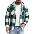 thumbnail image 4 of Zormilly Jackets for Men Long Sleeve Button Down Hooded Plaid Shirt Jacket with Pockets Brushed Soft Fall Outfits, S-3XL, 4 of 6