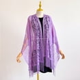thumbnail image 4 of Lace Floral Shawls and Wraps for Women Evening Formal Dresses Wedding Bridal Shawl Scarf Purple One Size, 4 of 4
