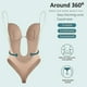 thumbnail image 4 of Women Plunging Deep V-neck Body Shaper Strapless Backless Bodysuit Shapewear, 4 of 4