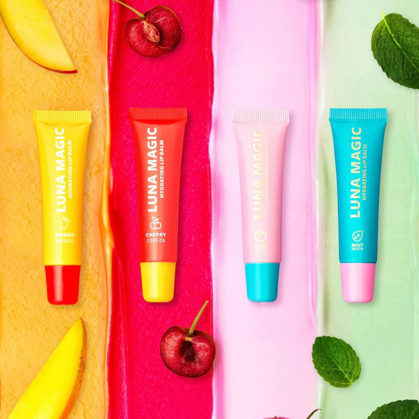 Luna Magic Hydrating Lip Balm Duo, Mint and Rose, 2 Pack, 30ml