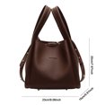thumbnail image 2 of Bolso Hombro Mujeres PU Bocket Fashion Large Capacidad Cuerpo Cruzado Elegante Correa Ajustable Bolsillo, 2 of 9