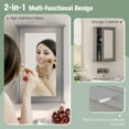 thumbnail image 4 of RONG-3 Bathroom Medicine Cabinet with Mirror, Wall Mounted Storage Cabinet with Single Mirrored Door and Adjustable Shelf for Bathroom, Living Room or Entryway,Grey, 4 of 9