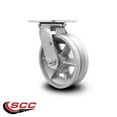 thumbnail image 2 of 6 Inch V Groove Semi Steel Wheel Swivel Caster with Ball Bearing Service Caster, 2 of 2