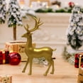 thumbnail image 2 of HCTSHG Christmas Reindeer Figurines, Resin Elk Sculpture Miniature Figurine Xmas Deer Statue Artificial Animal Crafts Home Decoration Ornament, 2 of 6