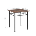 thumbnail image 6 of 3-Piece Retro Kitchen Table Set Antique Brown Square Dining Table with 2 Matching Chairs for Small Space, Breakfast Nook, 6 of 6